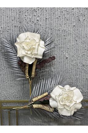 گل خشک و مصنوعی طوسی MetaQuartz Aksesuar - کد 951920159