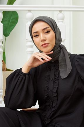 روسری طوسی 90 x 90 Silk Home - کد 716551183