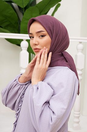 روسری بنفش 90 x 90 Silk Home - کد 737158641