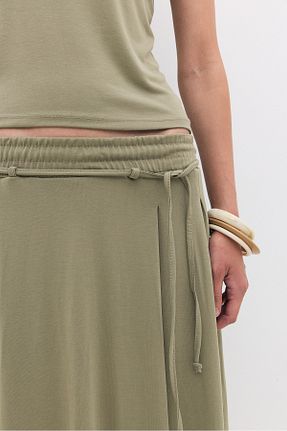 ست بالاتنه و پائین تنه خاکی زنانه بافت kkare - کد 952110444