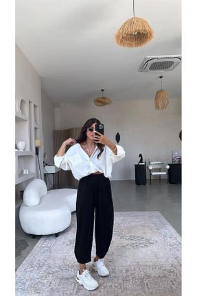 شلوار کرمگن رنگی زنانه پاچه کش دار Buket Teke - کد 952231577