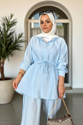 ست بالاتنه و پائین تنه حجاب رنگی زنانه رگولار Aselim Hijap Moda - کد 952222170