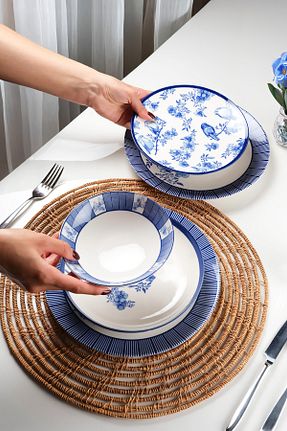 سرویس غذاخوری آبی 6 نفره Güral Porselen - کد 952494003
