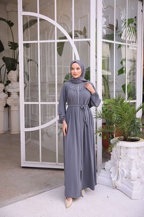 کلاه و ابایا قهوه ای زنانه پنبه ای Nissra - کد 952287006