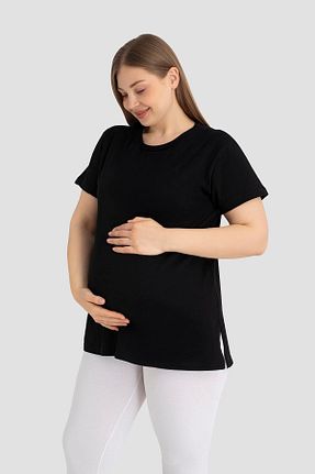 تیشرت بارداری مشکی زنانه پنبه ای Arma Yıldız - کد 952304211