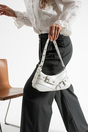کیف دوشی سفید زنانه چرم مصنوعی Kaya Bag - کد 952304578
