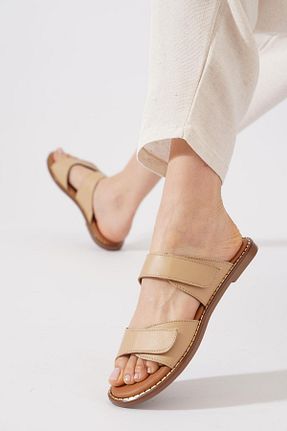 دمپائی خانگی رنگی زنانه چرم خالص Moda Pie - کد 952333005