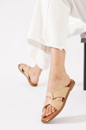 دمپائی خانگی رنگی زنانه چرم خالص Moda Pie - کد 952333024