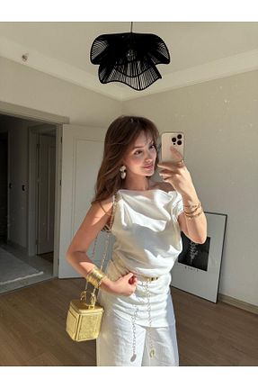 لباس سفید زنانه Comfort BAŞARAN - کد 953204217