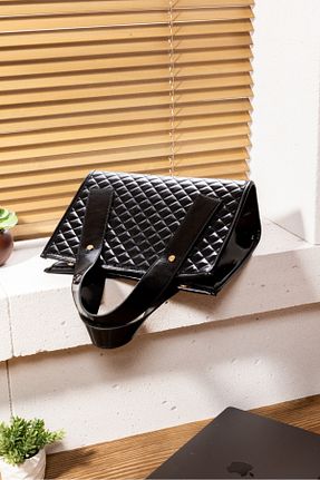 کیف دوشی مشکی زنانه چرم مصنوعی HEPSHOP - کد 952726699