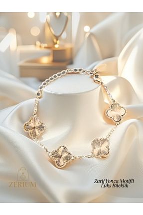 دستبند استیل (فولاد) طلائی زنانه استیل (فولاد) ZERİUM - کد 952925360