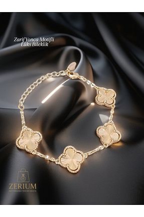 دستبند استیل (فولاد) طلائی زنانه استیل (فولاد) ZERİUM - کد 952925360