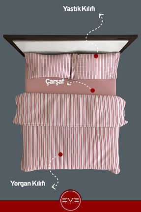 روتختی دونفره رنگی ساتن Eve Tekstil - کد 952999310