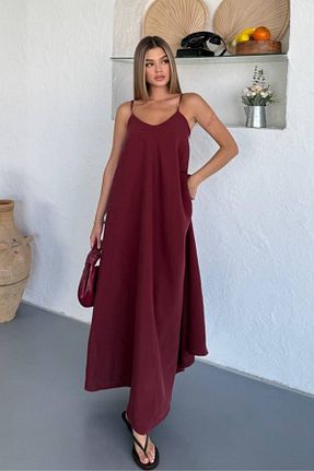 لباس زرشکی زنانه بافتنی adba style - کد 952999340