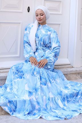 لباس حجاب آبی زنانه رگولار benguen - کد 953427749