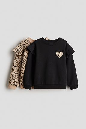 سوئیشرت مشکی بچه گانه طرح دابی H&M - کد 953771547