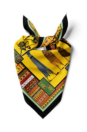 دستمال گردن رنگی زنانه پلی استر D scarf - کد 953663409