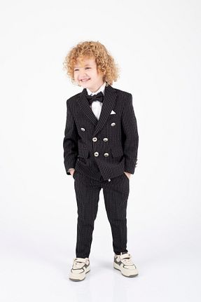 کت و شلوار مشکی بچه گانه یقه کتی Pina Kids - کد 899160697