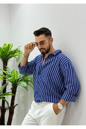 پیراهن سرمه ای مردانه اورسایز JACK CAPRİO - کد 931524549