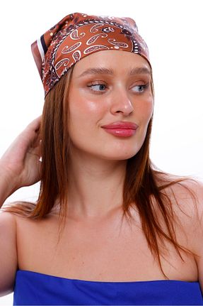 دستمال گردن قهوه ای زنانه پلی استر tarzınısec - کد 932634984