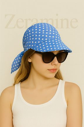 کلاه آبی زنانه پنبه ای ZERAMİNE - کد 942135290
