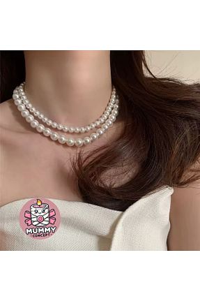 گردنبند مروارید سفید MUMMY CONCEPT - کد 951576806