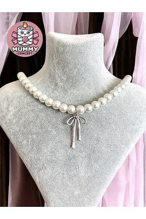 گردنبند مروارید سفید MUMMY CONCEPT - کد 939041207