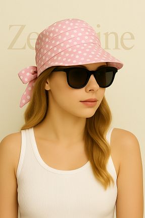 کلاه صورتی زنانه پنبه ای ZERAMİNE - کد 942135258