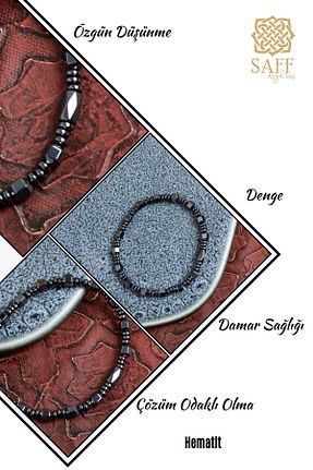 دستبند جواهر مشکی زنانه سنگ طبیعی Saff Doğal Taş - کد 952231193