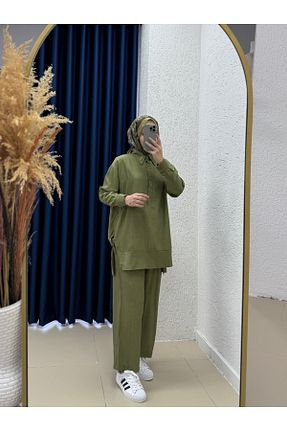 ست بالاتنه و پائین تنه حجاب رنگی زنانه رگولار MİHRA STORE - کد 940993230