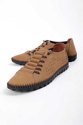 کفش کلاسیک بژ مردانه چرم خالص GİSMO - کد 953204420