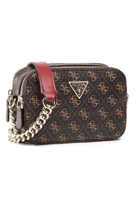 کیف دوشی بژ زنانه چرم مصنوعی Guess - کد 95258006