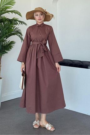 لباس حجاب قهوه ای زنانه رگولار Bestenur - کد 938436359