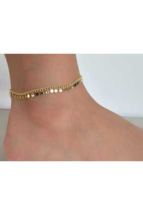 خلخال جواهر زرد زنانه استیل (فولاد) Zivazer Store - کد 942063621