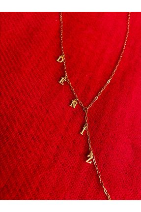 گردنبند استیل ( فولاد ) بژ زنانه استیل ضد زنگ derokas - کد 942044366