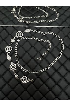 کمربند سفید زنانه زنجیر Descoin - کد 952024918