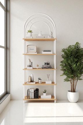 قفسه کتاب سفید 199 سانتی متر Mobitopya - کد 795524300