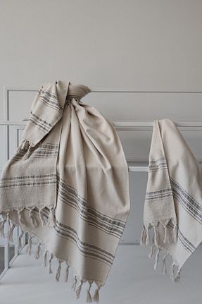 پشتمال بژ پنبه Sevim - کد 945867474
