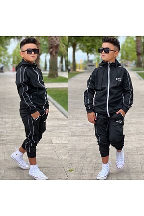 ست گرمکن مشکی بچه گانه پاچه کش دار Pina Kids - کد 937441941