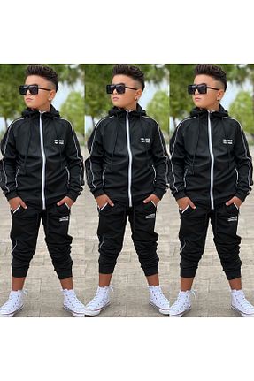 ست گرمکن مشکی بچه گانه پاچه کش دار Pina Kids - کد 937441941