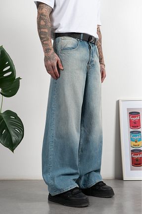 شلوار جین رنگی مردانه پاچه گشاد GRJ denim - کد 881916153