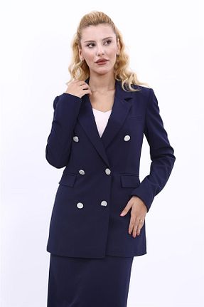 کت بلیزر سرمه ای زنانه Double Face ÖNDER ÖZSOY - کد 837131435