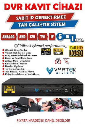 دستگاه ضبط DVR VARTEK BİLİŞİM - کد 900821086