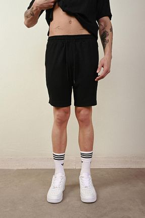 شلوارک و برمودا مشکی مردانه رگولار İLKCET MODA - کد 805662573