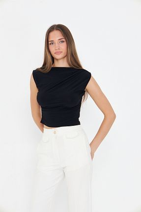 بلوز مشکی زنانه ساده let s shine - کد 955329549