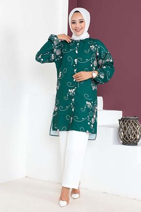 ست بالاتنه و پائین تنه حجاب سبز زنانه رگولار MG - کد 953690340