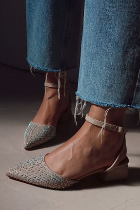 کفش مجلسی بژ زنانه چرم مصنوعی POLKA STORE - کد 954001759