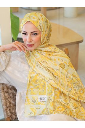 روسری زرد İpek Vual efdal şal eşarp - کد 954260923