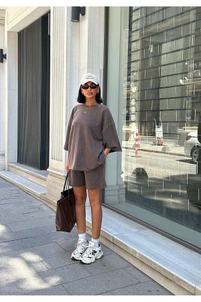 ست بالاتنه و پائین تنه قهوه ای زنانه بافت Bliss - کد 954338681
