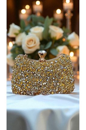 کیف مجلسی طلائی زنانه Jale - کد 954697452